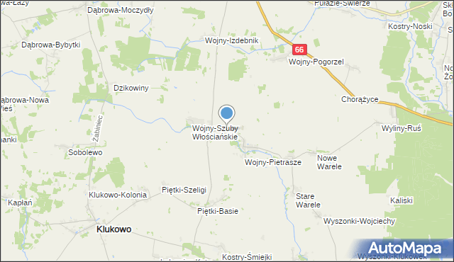 mapa Wojny-Szuby Szlacheckie, Wojny-Szuby Szlacheckie na mapie Targeo